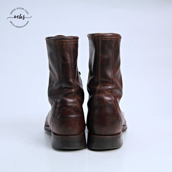 Avonite Hypalon Roper Lace Up Kilties Cowgirl Boots Brown Women 10.5* - Picture 5 of 12